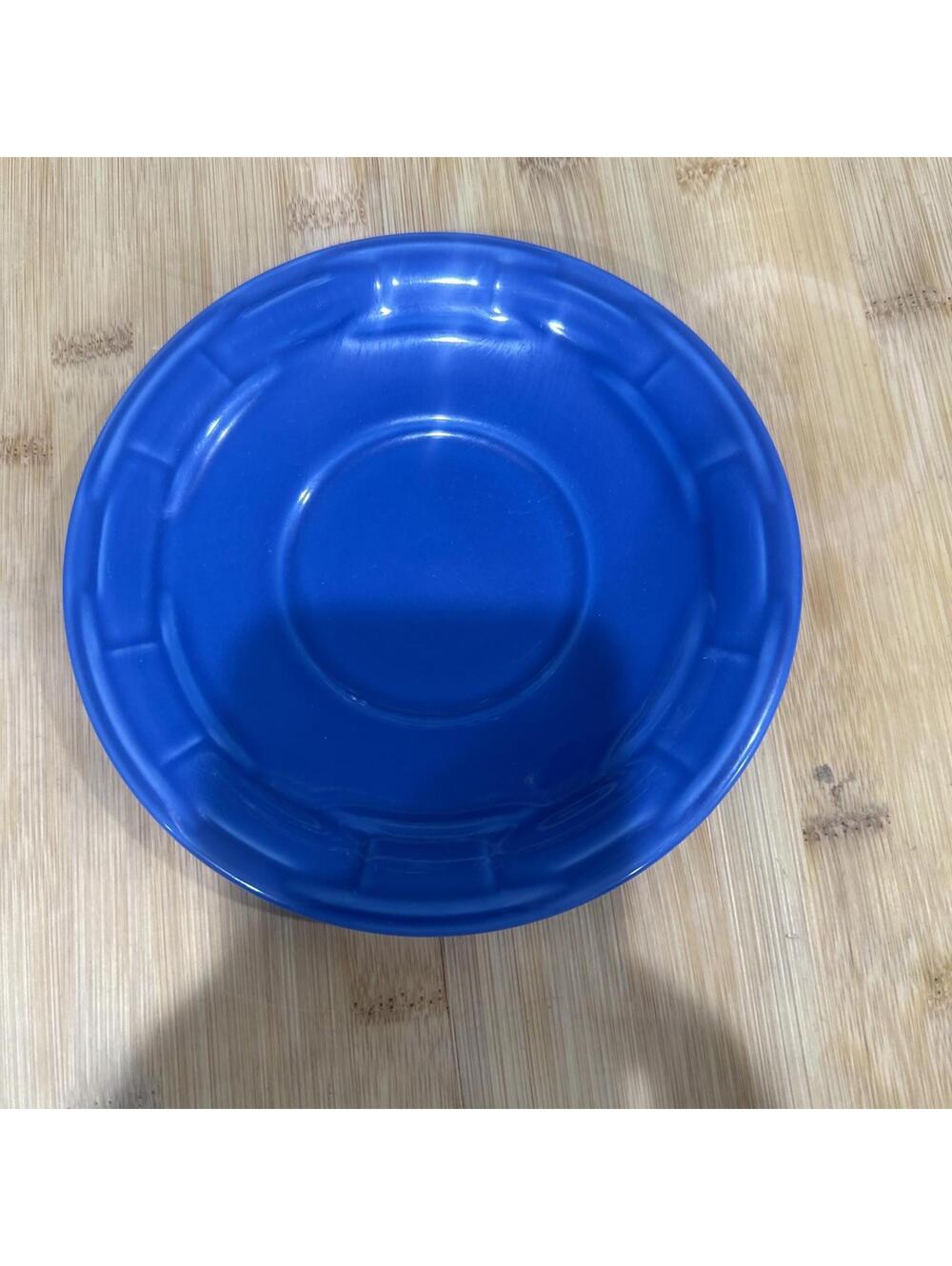 Longaberger Woven Traditions Pottery Cornflower Blue 7" Saucer Salad Plate
